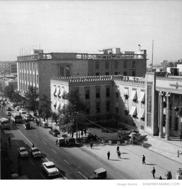 Banke Melli Building (The National Bank), Ferdowsi Ave, 1961 (Photo by Mahmoud Pakzad)
