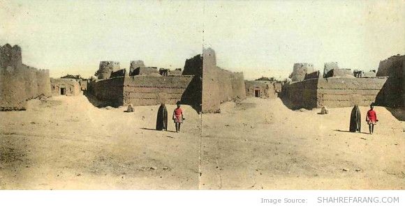 اصل تصویر برجسته نما از روستایی در ایران Original Stereoscopic Image of an Iranian Village