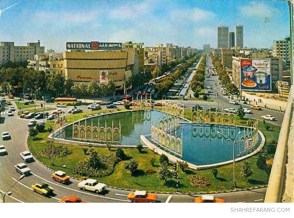 میدان ولیعهد (ولیعصر کنونی) از سمت شمال شرقی