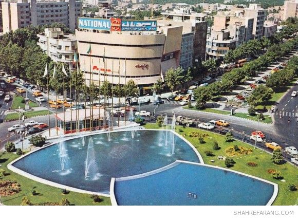 میدان ولیعهد (ولیعصر کنونی) از سمت شمال شرقی