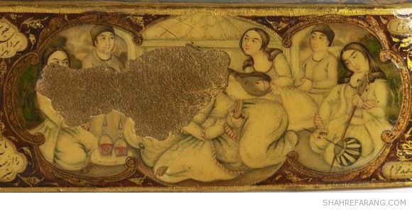 قلمدان با تصاویری از هفت پیکر نظامی قلمدان با تصاویری از هفت پیکر نظامی