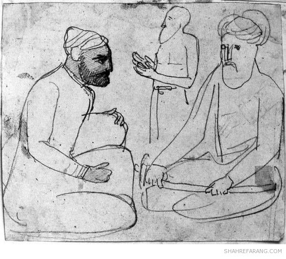 سه مرد ایرانی، طراحی از ژان آگوست دمینیک انگر