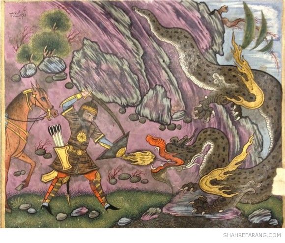جنگ رستم با اژدها در مازندران