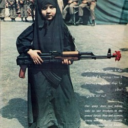 Young Girl Carrying Rifle,1979