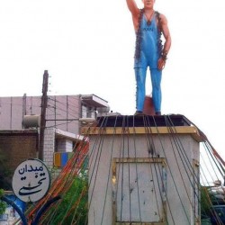 The statue of Gholamreza Takhti in Takhti square (City of Izeh), ~2011-2012
