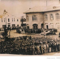 Rasht Municipality (City Hall)، Savoy Hotel، and Mayak Cinema, 1949 - ساختمان شهرداری، هتل ساوی، و سینمای مایاک، ۱۳۲۸ (۱۹۴۹ میلادی)