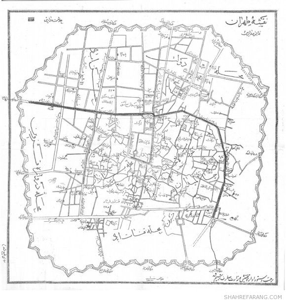 Six Old Maps of Tehran (1848-1925) | ShahreFarang