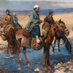 Edwin Lord Weeks Horses at the Ford, Persia